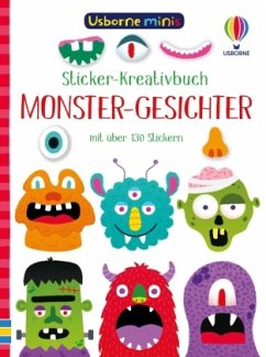 Cover Usborne Minis - Sticker-Kreativbuch: Monster-Gesichter
