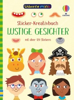 Image of Usborne Minis - Sticker-Kreativbuch: Lustige Gesichter
