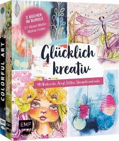 Glücklich kreativ - Zwei Bücher im Bundle: 37 Mixed-Media-Motive malen - Rose, Susanne;Gomoll-Wünsche, Andrea