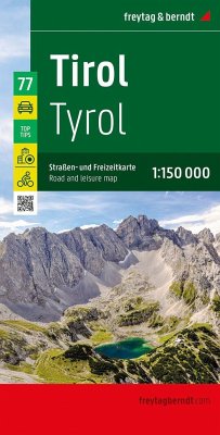 Tirol, Straßen- und Freizeitkarte 1:150.000, freytag & berndt