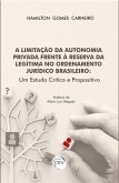 A LIMITAÇÃO DA AUTONOMIA PRIVADA FRENTE À RESERVA DA LEGÍTIMA NO ORDENAMENTO JURÍDICO BRASILEIRO (eBook, ePUB)