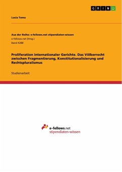 Proliferation internationaler Gerichte. Das Völkerrecht zwischen Fragmentierung, Konstitutionalisierung und Rechtspluralismus