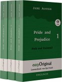 Pride and Prejudice / Stolz und Vorurteil - Teile 1-3 Hardcover (Buch + 3 MP3 Audio-CD) - Lesemethode von Ilya Frank - Zweisprachige Ausgabe Englisch-Deutsch