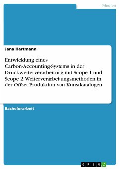 Entwicklung eines Carbon-Accounting-Systems in der Druckweiterverarbeitung mit Scope 1 und Scope 2. Weiterverarbeitungsmethoden in der Offset-Produktion von Kunstkatalogen (eBook, PDF) - Hartmann, Jana