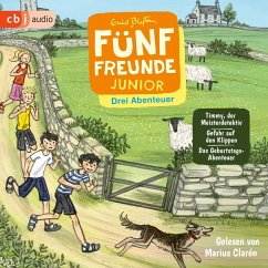 Fünf Freunde JUNIOR - Drei Abenteuer - Timmy, der Meisterdetektiv. Gefahr auf den Klippen. Das Geburtstags-Abenteuer (MP3-Download) - Blyton, Enid