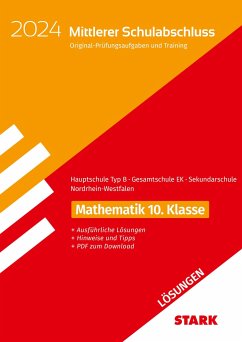 STARK Lösungen zu Original-Prüfungen und Training - Mittlerer Schulabschluss 2024 - Mathematik - Hauptschule Typ B