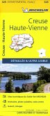 Creuse, Haute-Vienne (Limousin) Michelin Local Map 325