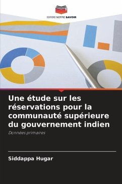 Une étude sur les réservations pour la communauté supérieure du gouvernement indien - Hugar, Siddappa