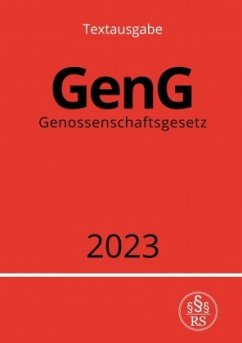 Genossenschaftsgesetz - GenG 2023 - Studier, Ronny