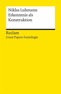 Erkenntnis als Konstruktion (eBook, ePUB) - Luhmann, Niklas