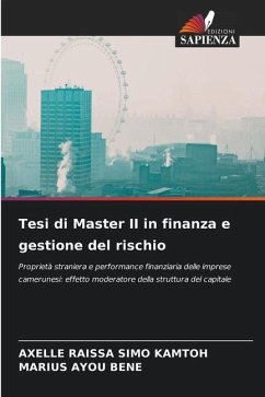 Tesi di Master II in finanza e gestione del rischio - SIMO KAMTOH, AXELLE RAISSA;AYOU BENE, MARIUS