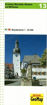 Arnsberg, Meschede, Warstein und Möhnsee Blatt 13, topographische Wanderkarte NRW - Geobasisdaten: Land NRW