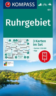 Cover KOMPASS Wanderkarten-Set 821 Ruhrgebiet (3 Karten) 1:50.000