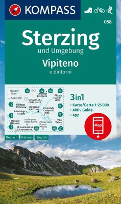 Cover KOMPASS Wanderkarte 058 Sterzing und Umgebung, Vipteno e dintorni 1:25.000