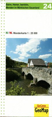 Balve, Hemer, Iserlohn, Menden im Märkischen Sauerland Blatt 24, topographische Wanderkarte NRW - Geobasisdaten: Land NRW