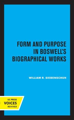 Cover Form and Purpose in Boswell's Biographical Works (eBook, ePUB)