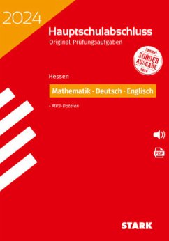 Cover STARK Original-Prüfungen Hauptschulabschluss 2024 - Mathematik, Deutsch, Englisch - Hessen