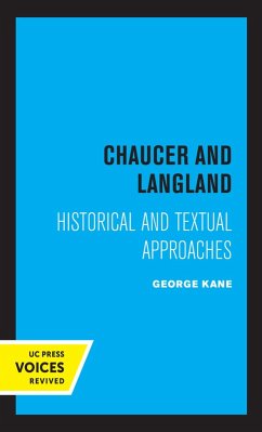 Chaucer and Langland (eBook, ePUB) - Kane, George