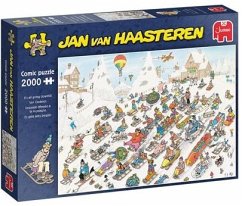 Jumbo 1110100026 - Jan van Haasteren, Es geht nur bergab, Comic-Puzzle, 2000 Teile