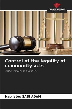 Control of the legality of community acts - SABI ADAM, Nabilatou