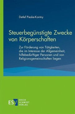 Steuerbegünstigte Zwecke von Körperschaften - Pieske-Kontny, Detlef