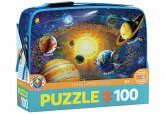 Eurographics 9100-5486 - Lunchbox, Brotdose mit Puzzle 100 Teile, Motiv: Solar System, Sonnensystem, ca. 27x21x7cm