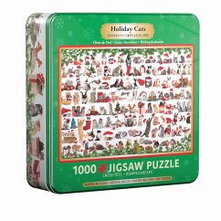 Eurographics 8051-0940 - Holiday Cats Tin, 1.000 Blech Puzzle