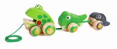 Hape E0365 - Nachzieh-Frosch-Familie, Lernspielzeug