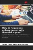 How to help micro-entrepreneurs with financial support?