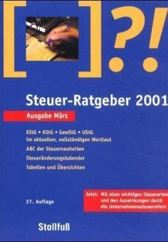 Steuer-Ratgeber 2001 - Bals, Bernhard; Pinkos, Erich; Püschner, Wolfgang