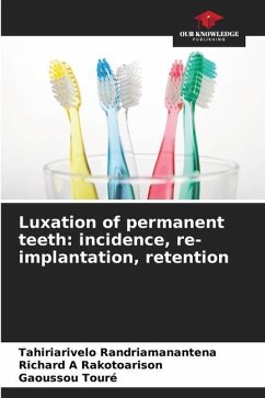 Luxation of permanent teeth: incidence, re-implantation, retention - Randriamanantena, Tahiriarivelo;Rakotoarison, Richard A;Touré, Gaoussou