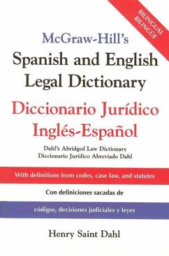 McGraw Hill's Spanish/English Legal Dict (Pb) - Saint Dahl, Henry