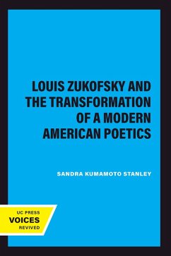 Cover Louis Zukofsky and the Transformation of a Modern American Poetics (eBook, ePUB)