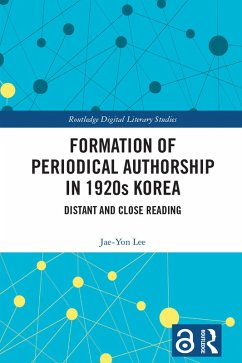Cover Formation of Periodical Authorship in 1920s Korea (eBook, ePUB)