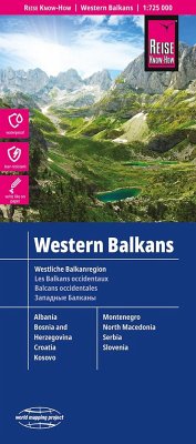 Reise Know-How Landkarte Westliche Balkanregion / Western Balkans (1:725.000) - Reise Know-How Verlag Peter Rump GmbH