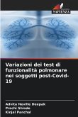 Variazioni dei test di funzionalità polmonare nei soggetti post-Covid-19