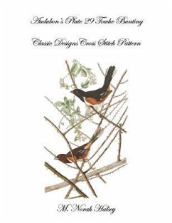 Audubon's Plate 29 Towhe Bunting Cross Stitch Pattern: Classic Designs Cross Stitch Pattern - Halsey, M. Norah