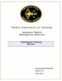Radio Amateurs of Canada Amateur Radio Emergency Service Operations Training Manual
