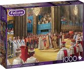 Jumbo 1110500080 - Falcon, Paul Gibbs, The King's Coronation, Die Königskrönung König Charles III., Puzzle, 1000 Teile