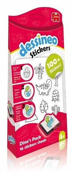 Jumbo 1110100106 - Dessineo Stickers Dino's Pack, Dinosaurier-Malset, Schritt für Schritt zeichnen lernen! Jumbo 1110100106 - Dessineo Stickers Dino's Pack, Dinosaurier-Malset, Schritt für Schritt zeichnen lernen!