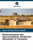 Determinanten des Sparverhaltens ländlicher Haushalte in Tansania