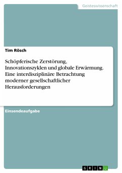 Schöpferische Zerstörung, Innovationszyklen und globale Erwärmung. Eine interdisziplinäre Betrachtung moderner gesellschaftlicher Herausforderungen (eBook, PDF) - Rösch, Tim