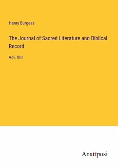 Cover The Journal of Sacred Literature and Biblical Record