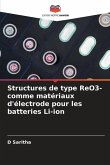 Structures de type ReO3- comme matériaux d'électrode pour les batteries Li-ion