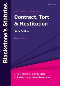 Blackstone's Statutes on Contract, Tort & Restitution - Rose, Francis