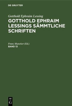 Cover Gotthold Ephraim Lessing: Gotthold Ephraim Lessings Sämmtliche Schriften. Band 13 (eBook, PDF)