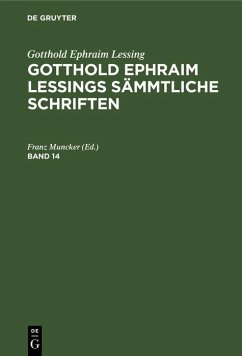 Cover Gotthold Ephraim Lessing: Gotthold Ephraim Lessings Sämmtliche Schriften. Band 14 (eBook, PDF)