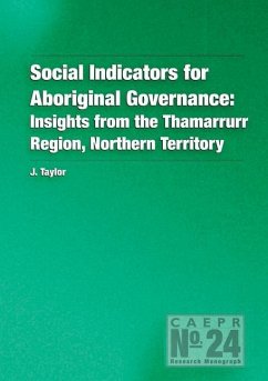 Social Indicators for Aboriginal Governance - Taylor, John