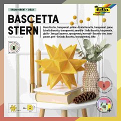 Cover Folia Bascetta-Stern Set, TRANSPARENTPAPIER 115g/m², 15x15cm, 32 Blatt, gelb