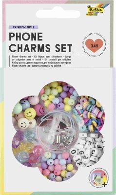 Folia Phone Charms Set RAINBOW SMILE, 349 Teile